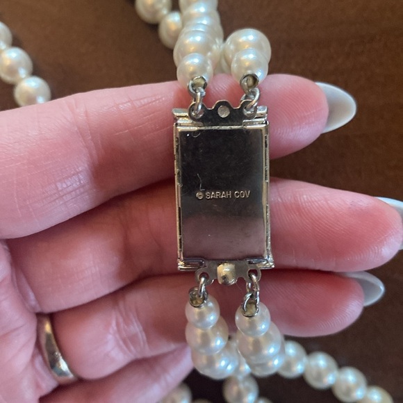 VINTAGE Sarah Coventry Double stranded Pearl Necklace - Picture 3 of 6